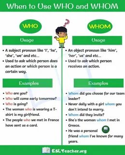 Whose when we use