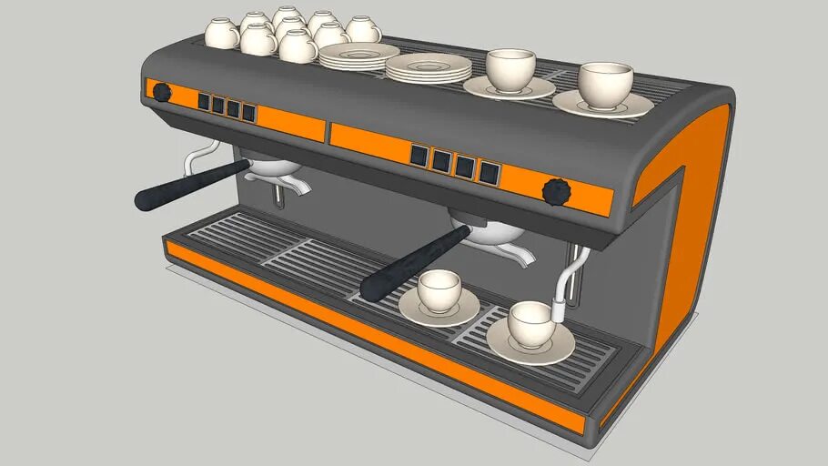 Листоформовочная машина 3d модель. Кофейная машина 3д модель простая. Coffee Machine 3d model. Кофемашина Low Poly.