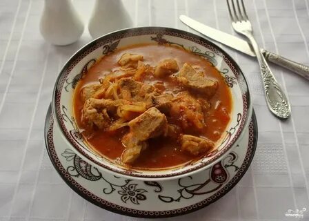 Мягкий гуляш из свинины