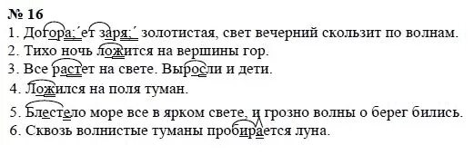 Русский язык 8 класс номер 56. Русский язык 8 класс упражнение 16. Предложения про зарю. Золотистая Заря предложение.