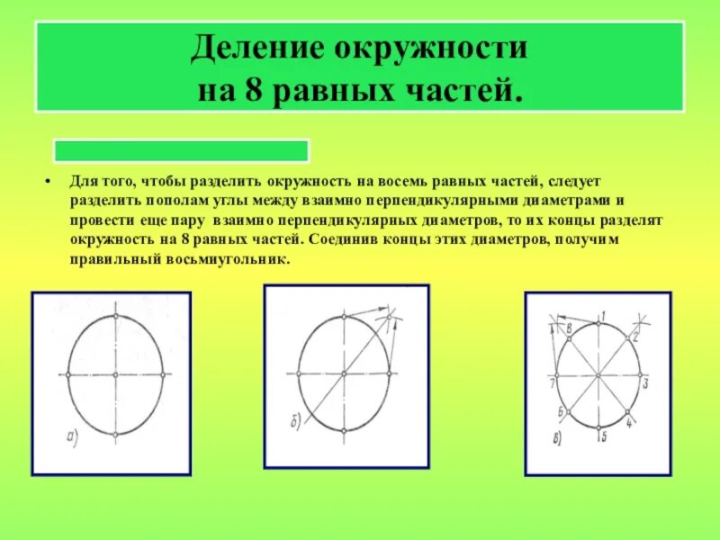 Круг разделенный на 8 частей. Деление окружности на 8. Разделить окружность на 8 равных частей. Деление окружности на 8 частей.