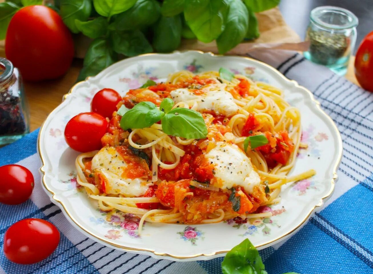 Паста с ветчиной и помидорами - пошаговый рецепт с фото на Повар.ру