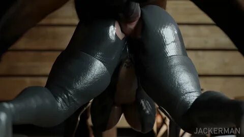 Catwoman ripped cloth sex in bedroom - DC Comics NSFW animation thumbnail 