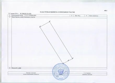 Выписка по кадастровому номеру земельного участка