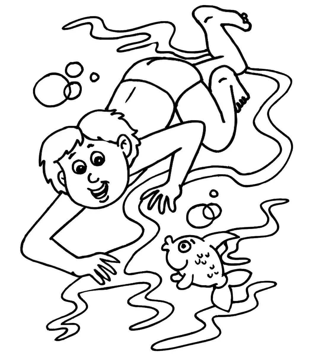 Плавание раскраска для детей. Плавание рисунок для детей. Раскраски спорт плавание для детей. Летние раскраски для детей. Раскраска водой картинка