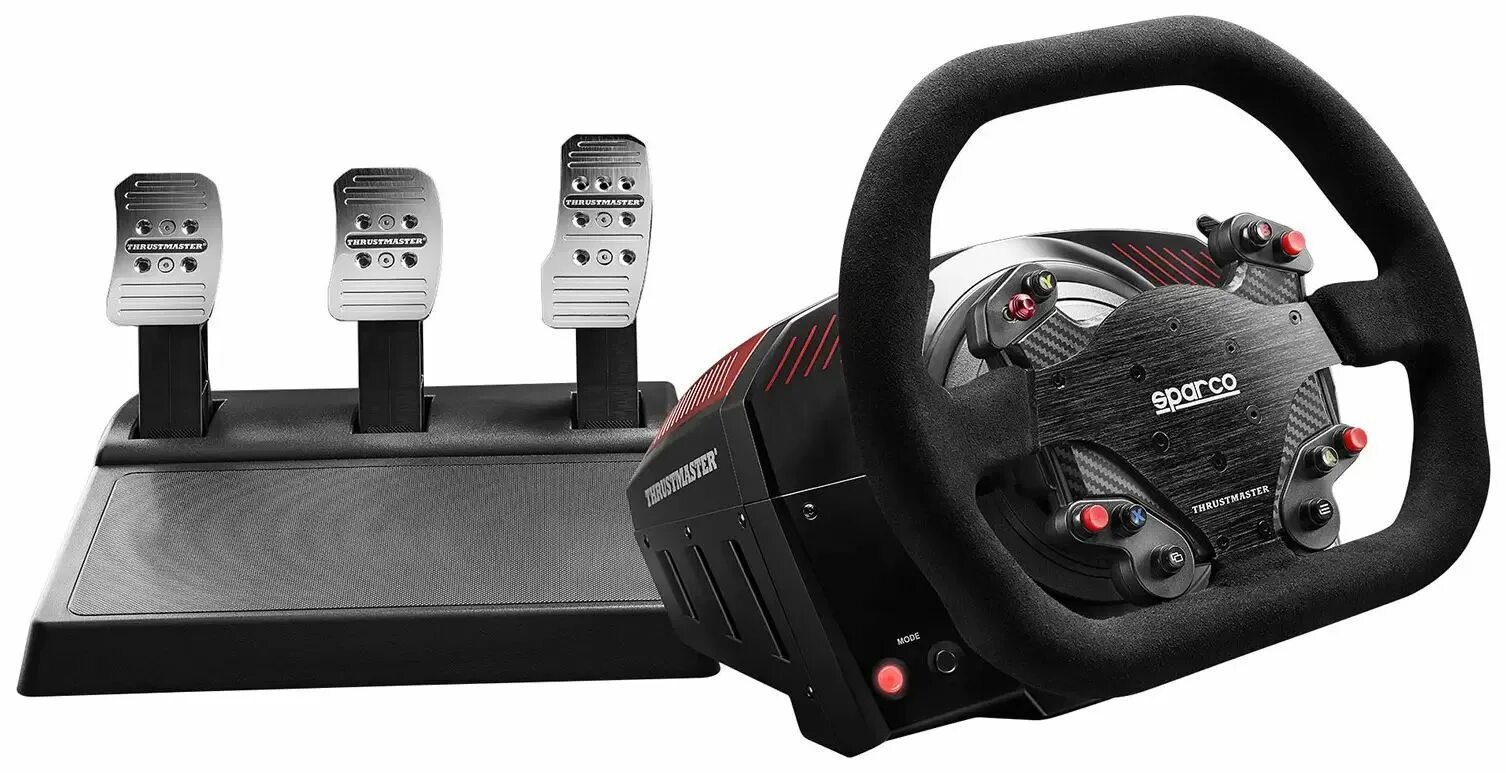 Купить игровой руль с педалями и коробкой. Thrustmaster Sparco p310. Руль Thrustmaster TS-XW Racer Sparco p310 Competition Mod (4460157). Thrustmaster TS-XW. Thrustmaster TS-XW Racer Sparco p310 Competition Mod.