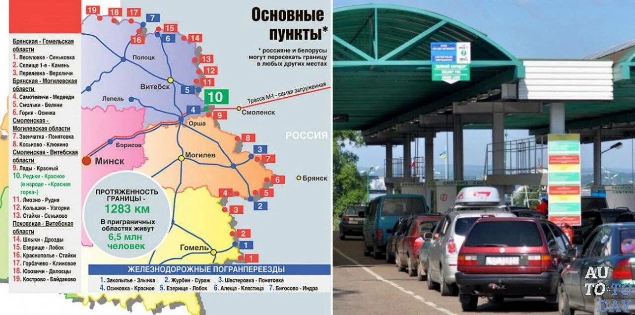 Белоруссия проезд через границу
