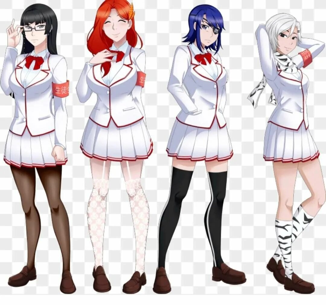 Персы из яндере симулятор. Моника и семпай. Банда из яндере симулятор. Аяно аиши и правонарушители. Яндере симулятор вещи.