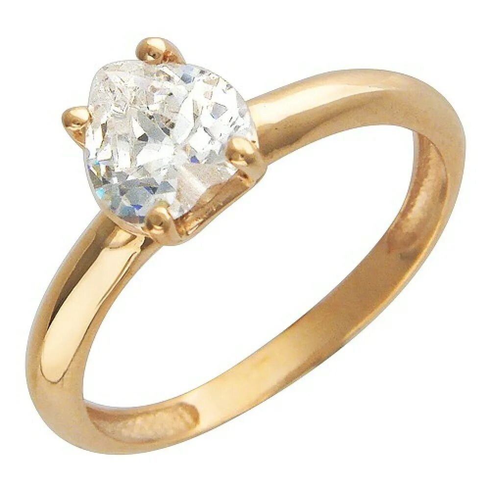 Золотое кольцо с фианитами Эстет 01к11120. Помолвочное кольцо золотое 585. Золотое кольцо с фианитом 5.67 карат. Золотое кольцо 585 пробы с фианитом помолвочное.