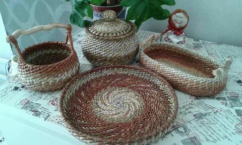 Корневое плетение из бумажной лозы мк