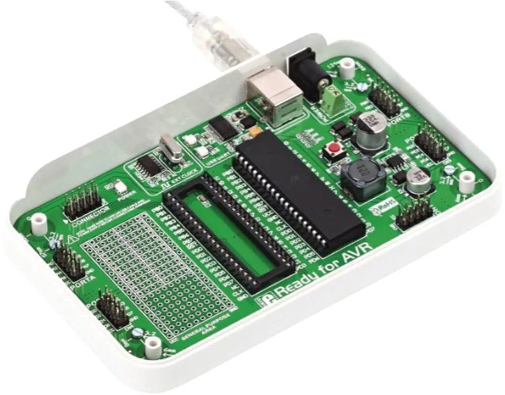 Микрая. Макетная плата atmega16. Макетная плата для AVR. Universal Adapter Board for AVR microcontrollers. MIKROE-3461.