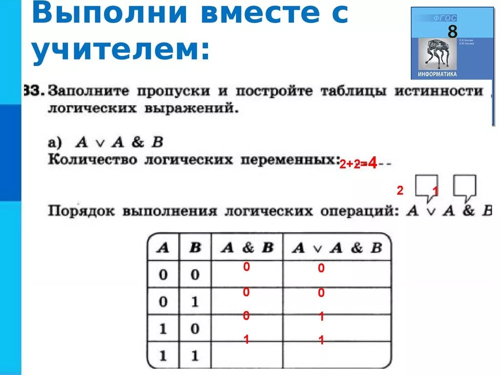 Логические операции Информатика 8 класс. Порядок выполнения логических операция таблица. Таблицы истинности логических выражений. Порядок выполнения логических операций в информатике.