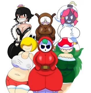 chompette, goomba, goomba girl, koopa, koopa girl, piranha plant, piranha p...