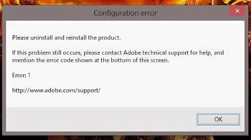 Product error