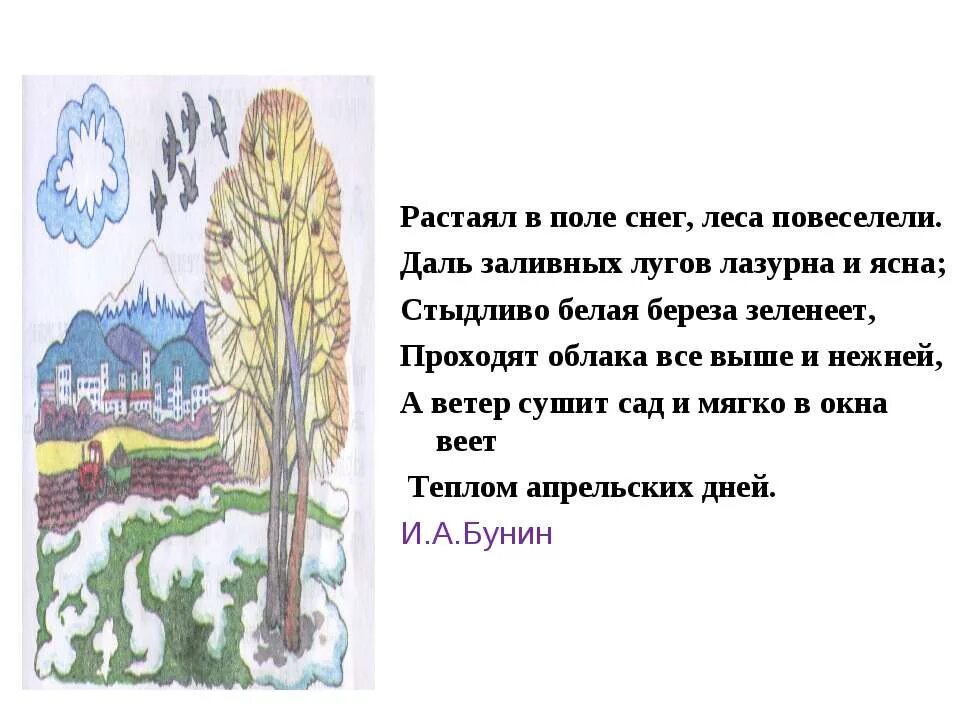 Как правильно расстает или растает. Растаял в поле снег леса повеселели даль заливных лугов. Стихотворение растаял в поле снег леса повеселели. Растаял в поле снег. Растаял снег леса повеселели Бунин.