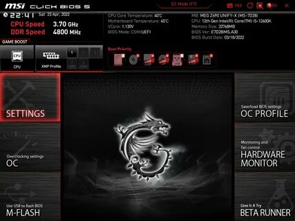 Bios msi z690