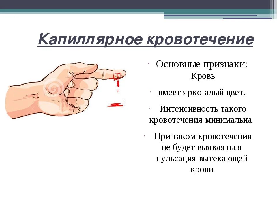 Кровотечение какие симптомы. Симптомы капиллярного ранения. Признаки капиллярного пореза. Копилярноекровотечение. Капиллярное кровотечение.