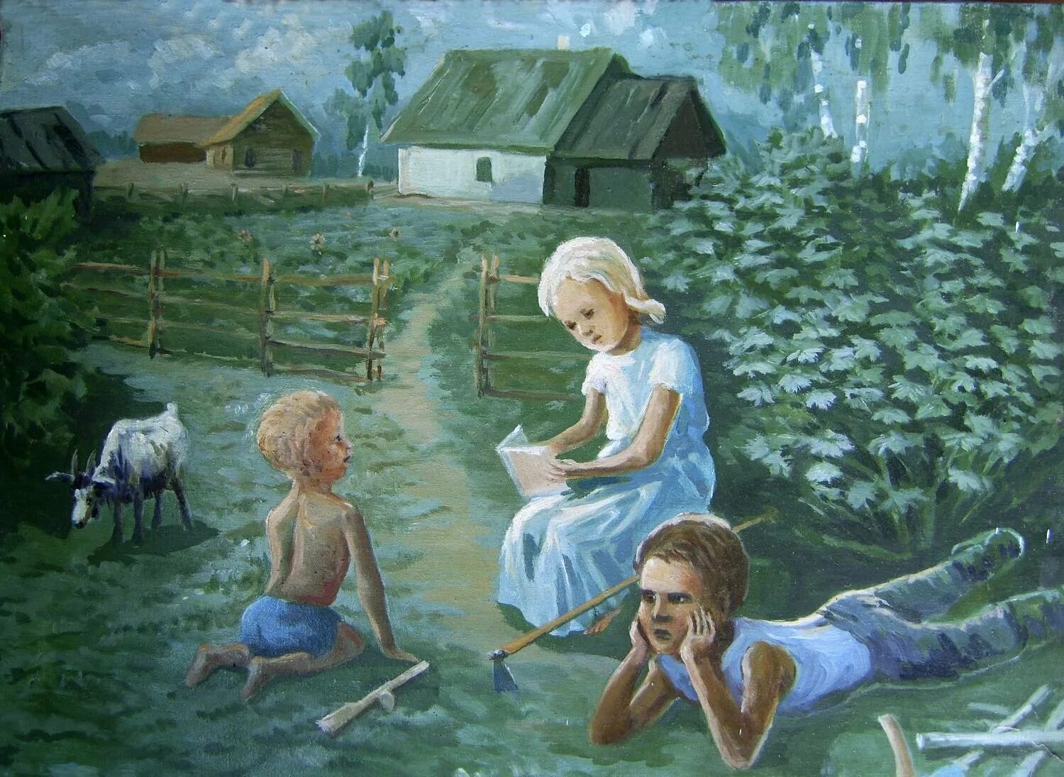 Проблема в рассказе в деревне. Детство в деревне. левонтьевские дети. левонтьевские ребятишки.