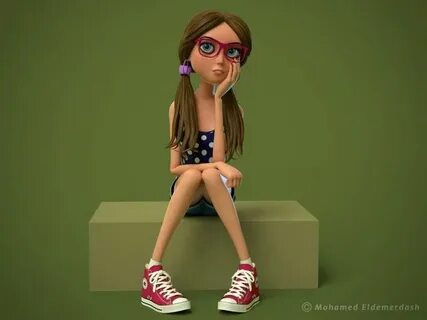 Девочка 3d картинка
