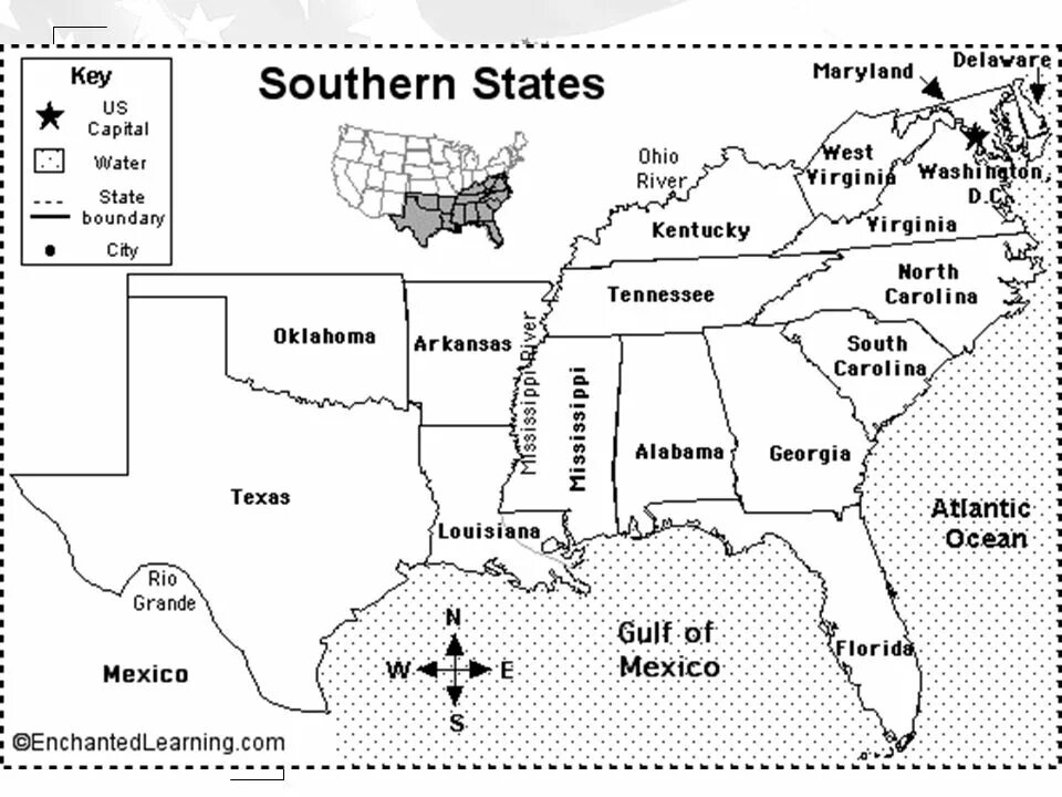 I learn states. South states. south state in usa. southern states of america. south southern.