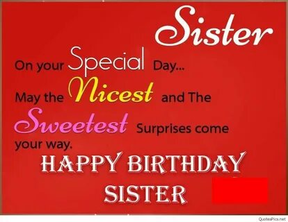 My sister happy