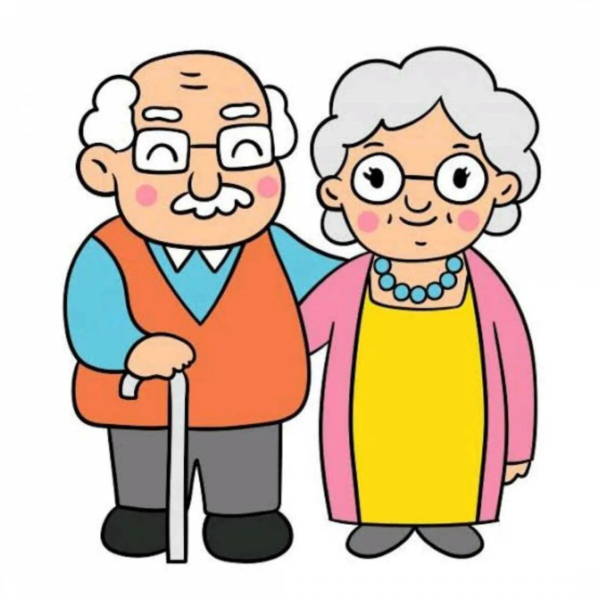 Do your grandparents. Бабушка и дедушка рисунок. Изображение бабушки и дедушки. Бабушка и дедушка мультяшные. Рисунок ко Дню пожилого человека.