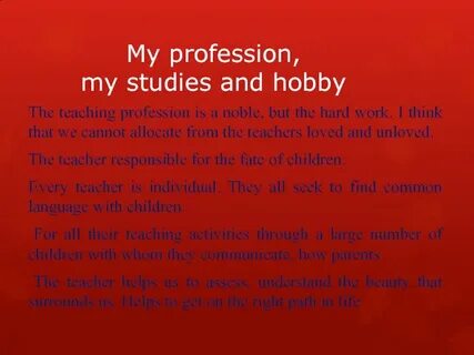 Is my profession