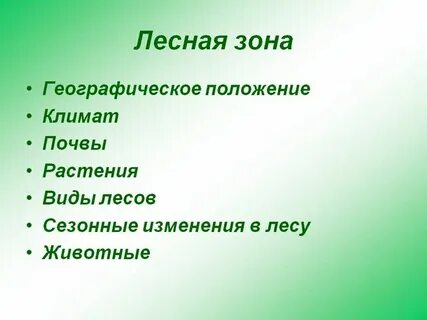 Положение лесной зоны