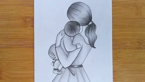 Нарисовать красивый рисунок на день мамы
