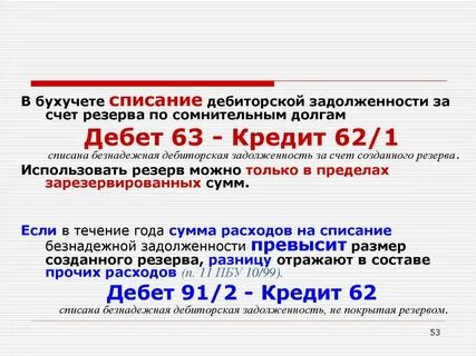Сомнительные долги в бухгалтерии