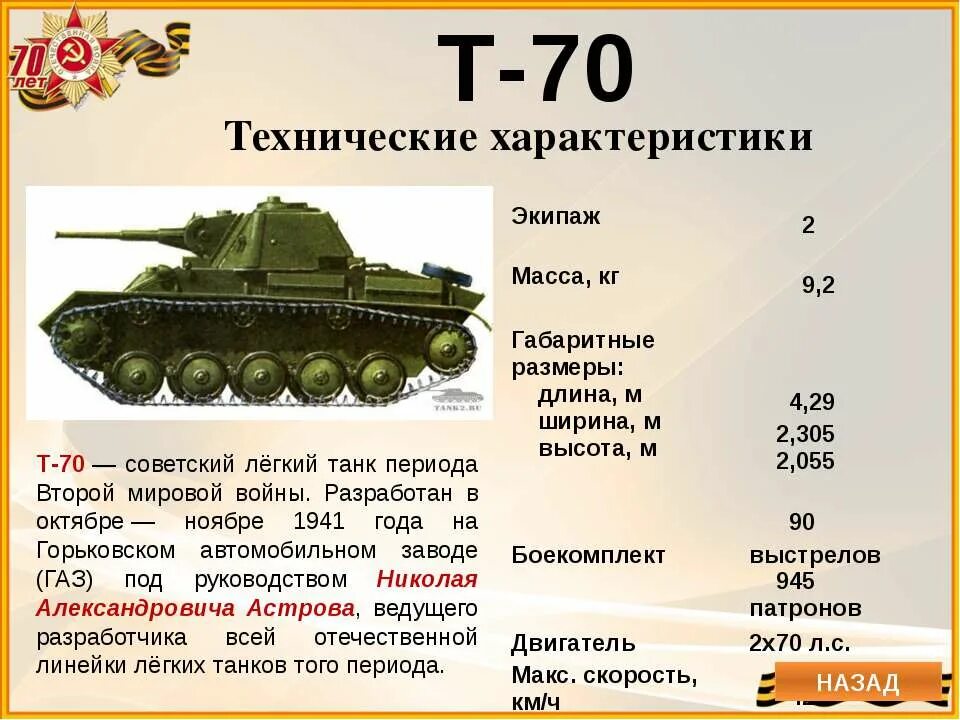 Великая отечественная сколько танков. Танк т-70 ВОВ. ТТХ танка т-70. Боевые характеристики танка т 70. Т-70 лёгкий танк характеристики.