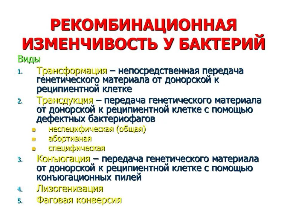 Генотип и фенотип бактерий. Виды изменчивости микроорганизмов. формы изменчивости бактерий. виды рекомбинативной изменчивости у бактерий. рекомбинационная изменчивость у бактерий.