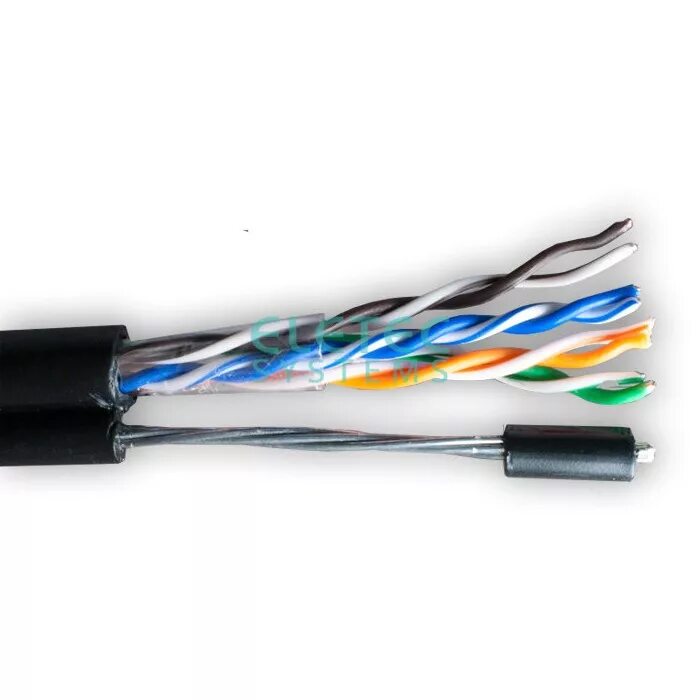 Кабель UTP 5e Eletec 4x2xawg24. UTP 5e Eletec 4x2xawg24, наружный, 305 м, медь (06-422) кабель «витая пара». UTP 5e Eletec - 4x2xawg24, наружный. UTP 5e Eletec 4*2*awg24, наружный с тросом, 305 м,.