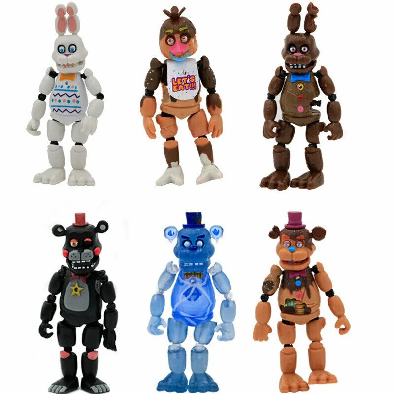 Фнаф руины фигурки. Набор фигурок аниматроники five nights at freddy&#039;s. минифигурки фнаф. аниматроник фредди. экшн фигурки фнаф.