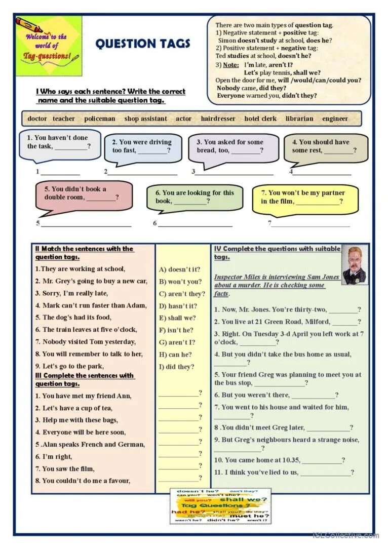 Here are some questions. Вопросы tag questions. Tag questions в английском языке. Tag вопросы Worksheets. Tag questions упражнения.