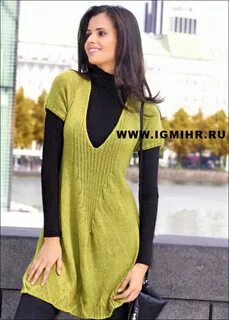 Вязаные сарафаны спицами