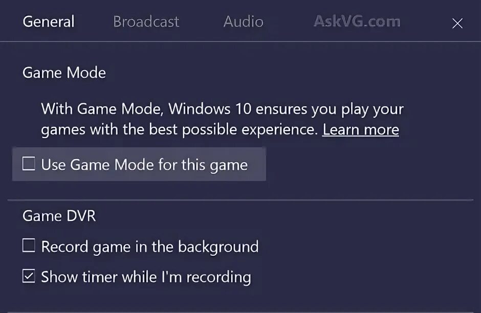 Game enable. Game enable