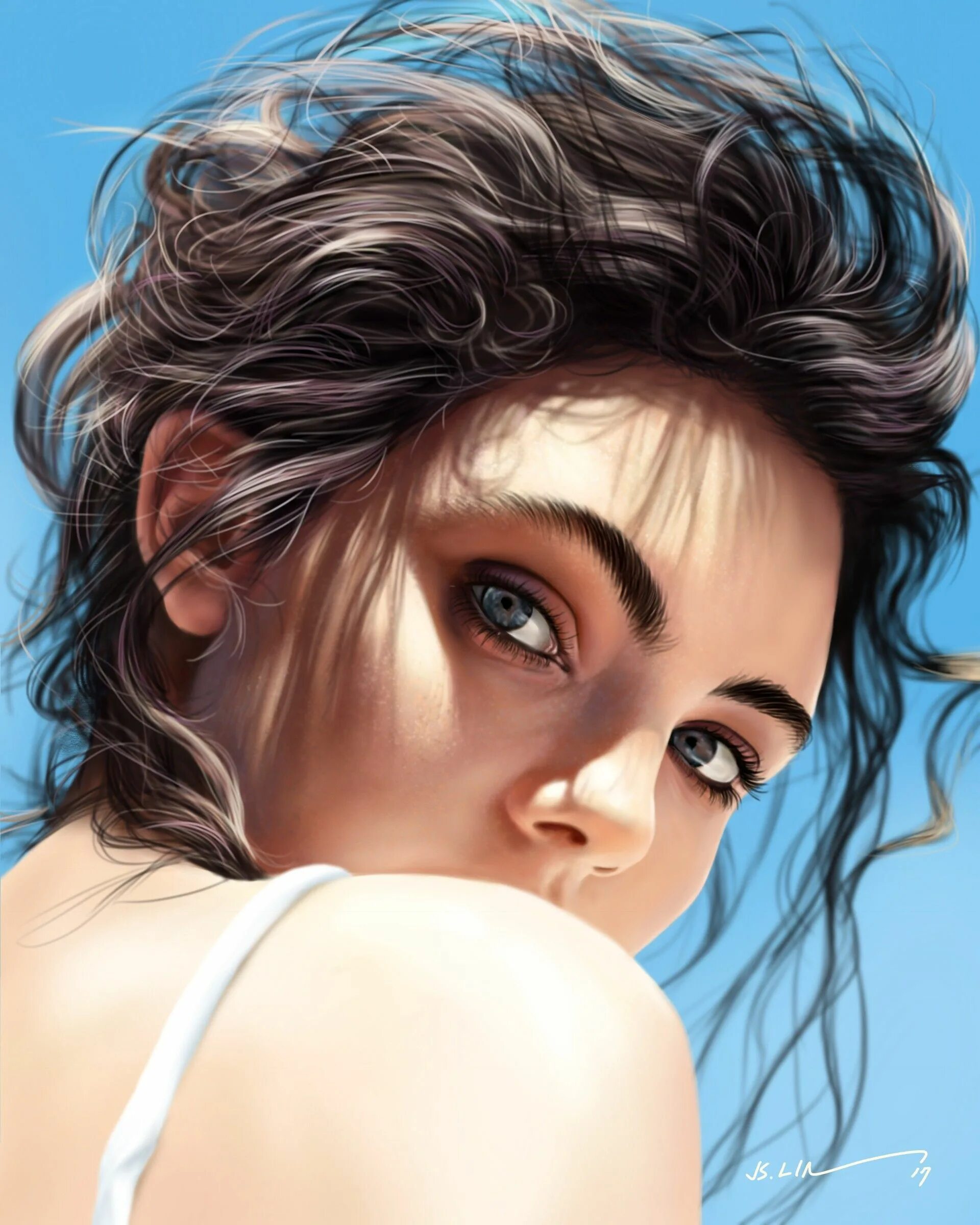 Портрет в графическом стиле. Компьютерная графика. Digital drawings. Портреты живописные и графические. Художественные зарисовки.