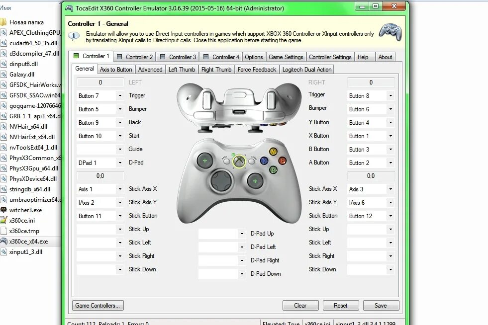 360 управление. X360ce геймпад. Геймпад Xbox 360 Ведьмак 3 управление. Эмулятор геймпада Xbox 360. Ведьмак 2 управление на геймпаде.