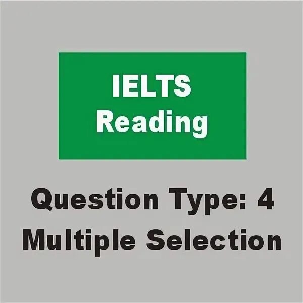 Reading question types