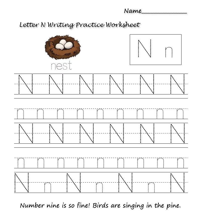 Find letter n