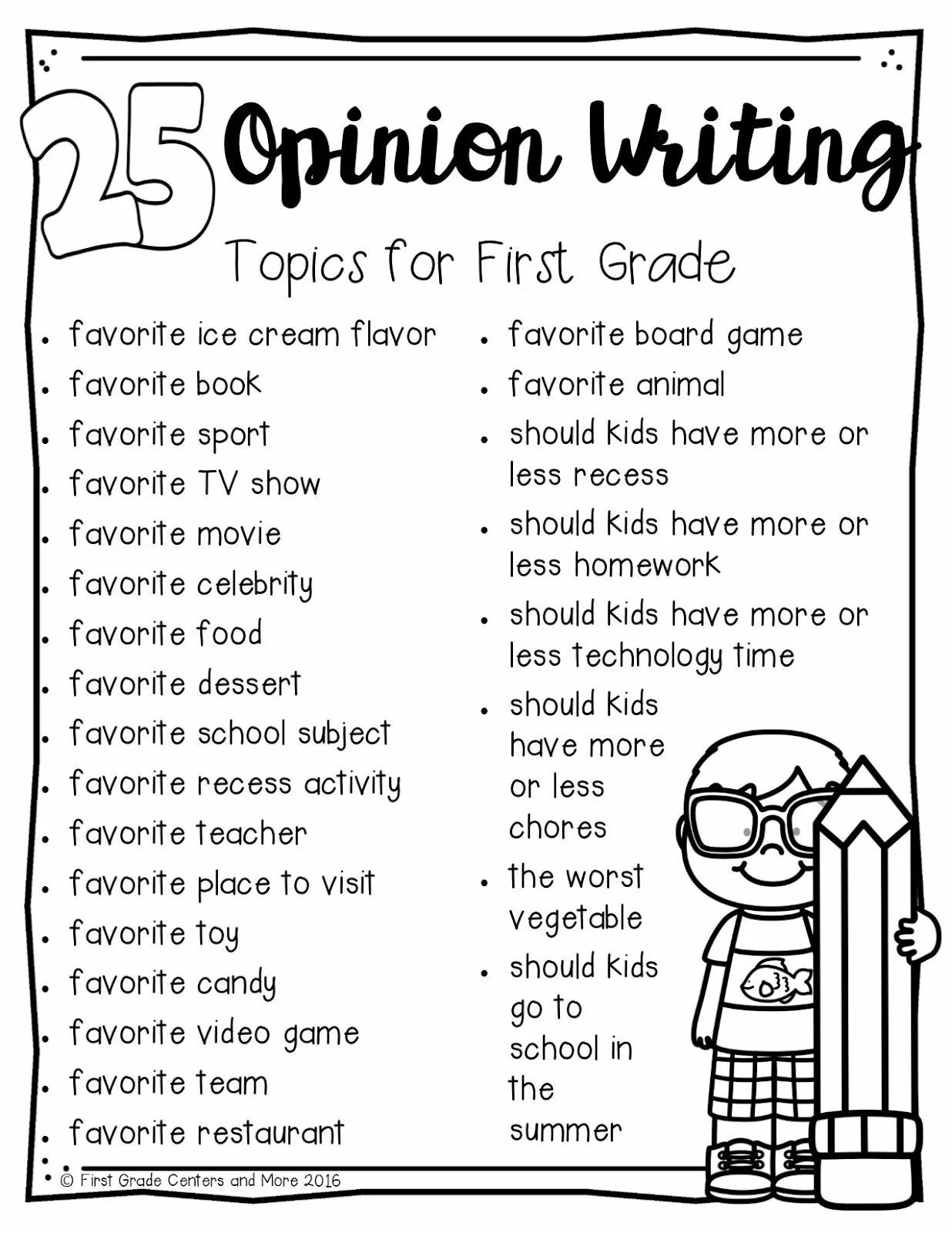 Topics for kids