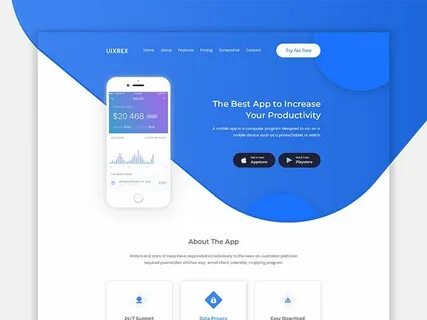 App landing page