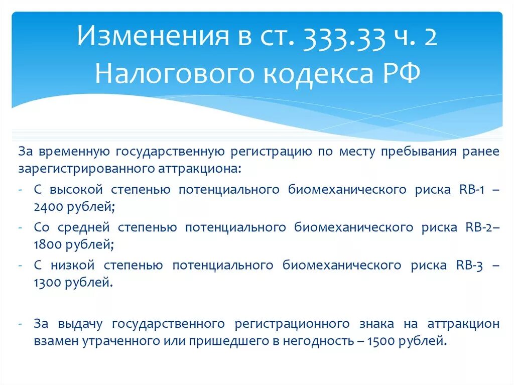 Налоговый кодекс. Изменения в налоговом кодексе. Статьи налогового кодекса. Ст 333.33 НК РФ.