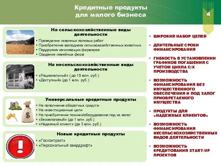 Продукты для малого бизнеса. Банковские продукты кредитования. Банковские продукты для бизнеса. Банковские продукты Россельхозбанка для юридических лиц.