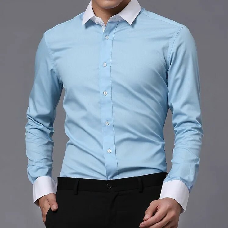 Мужская рубашка s. Рубашка слим фит мужская. Рубашка мужская WESTTIGER Slim Fit Blue. Белая мужская рубашка слим фит. Рубашка с белым воротником мужская.