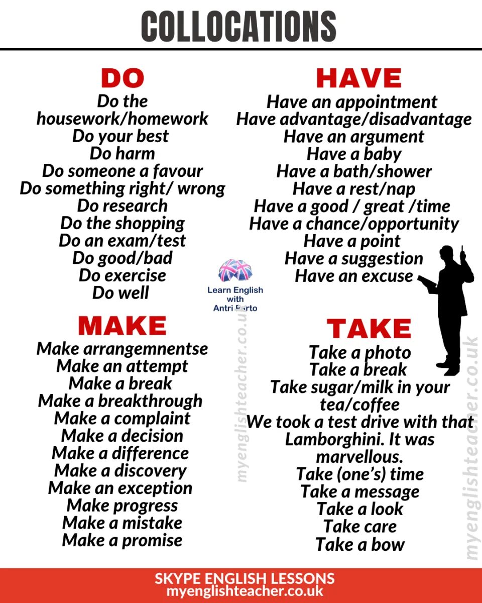 Make up collocations. Make up collocations