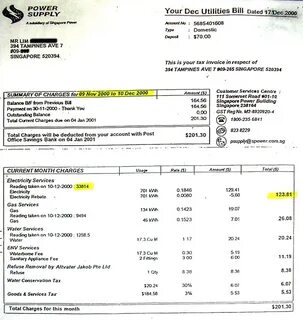 Electricity bill