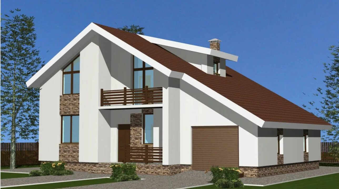 Пристройка к дому с мансардой. Нестандартные крыши. Фасад частного дома. Односкатное шале. Современные крыши.