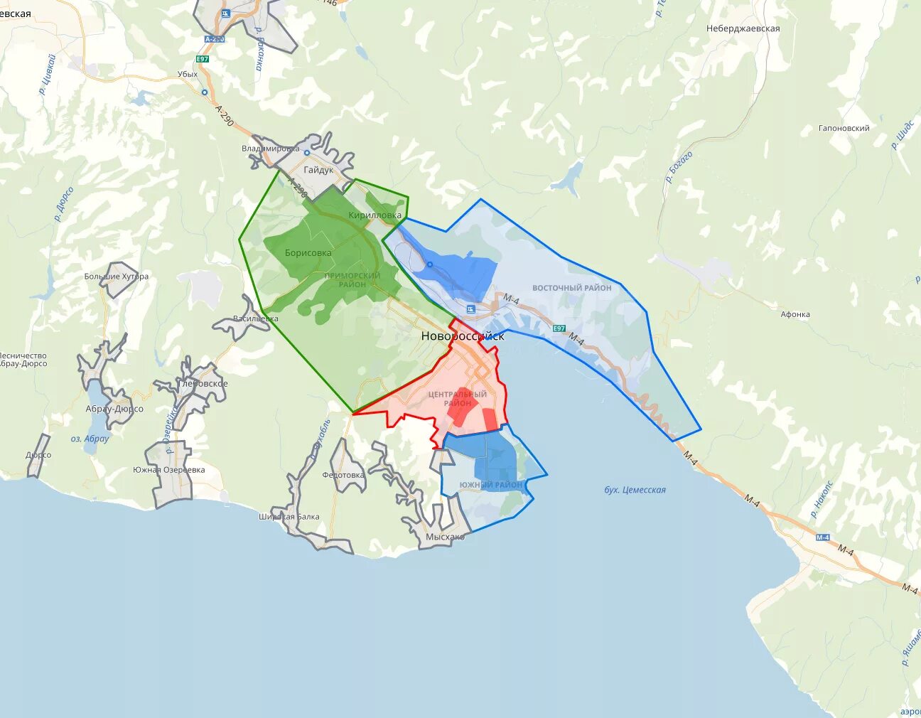 Новороссийский район. Районы Новороссийска на карте. Районы Новороссийска на карте с границами. Карта округов Новороссийска. Новороссийск районы города на карте.